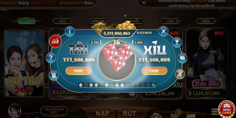 tài xỉu hit club xanh chín